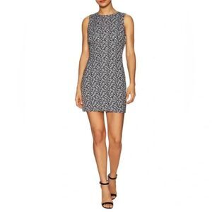 Elizabeth and James Jacquard Nadia Black/White Cocktail Dress